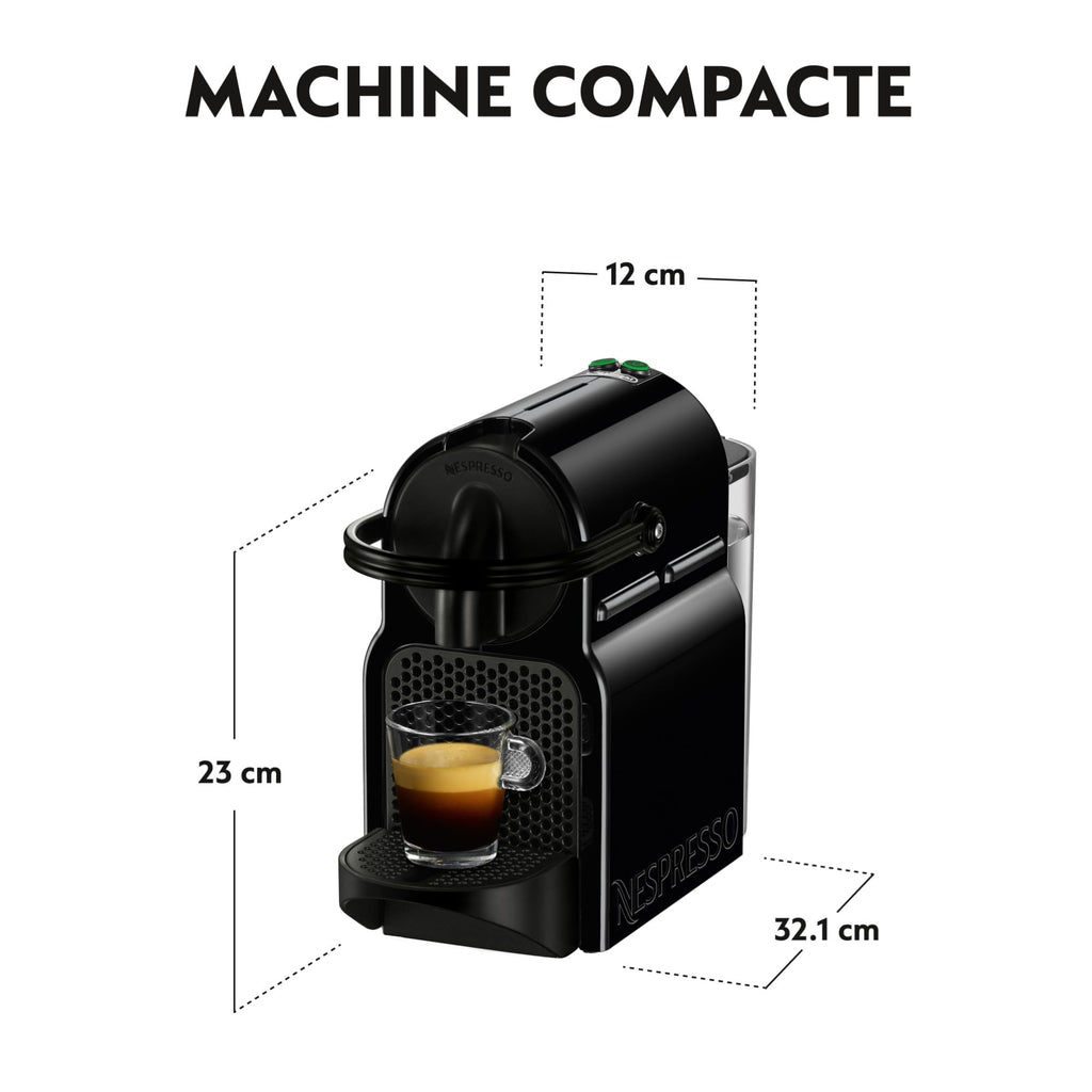 Inissia EN80.B, Machine à Café de Qualité Automatique Automatique, Machine à Capsules, Noir, 19 Bars, 1260W