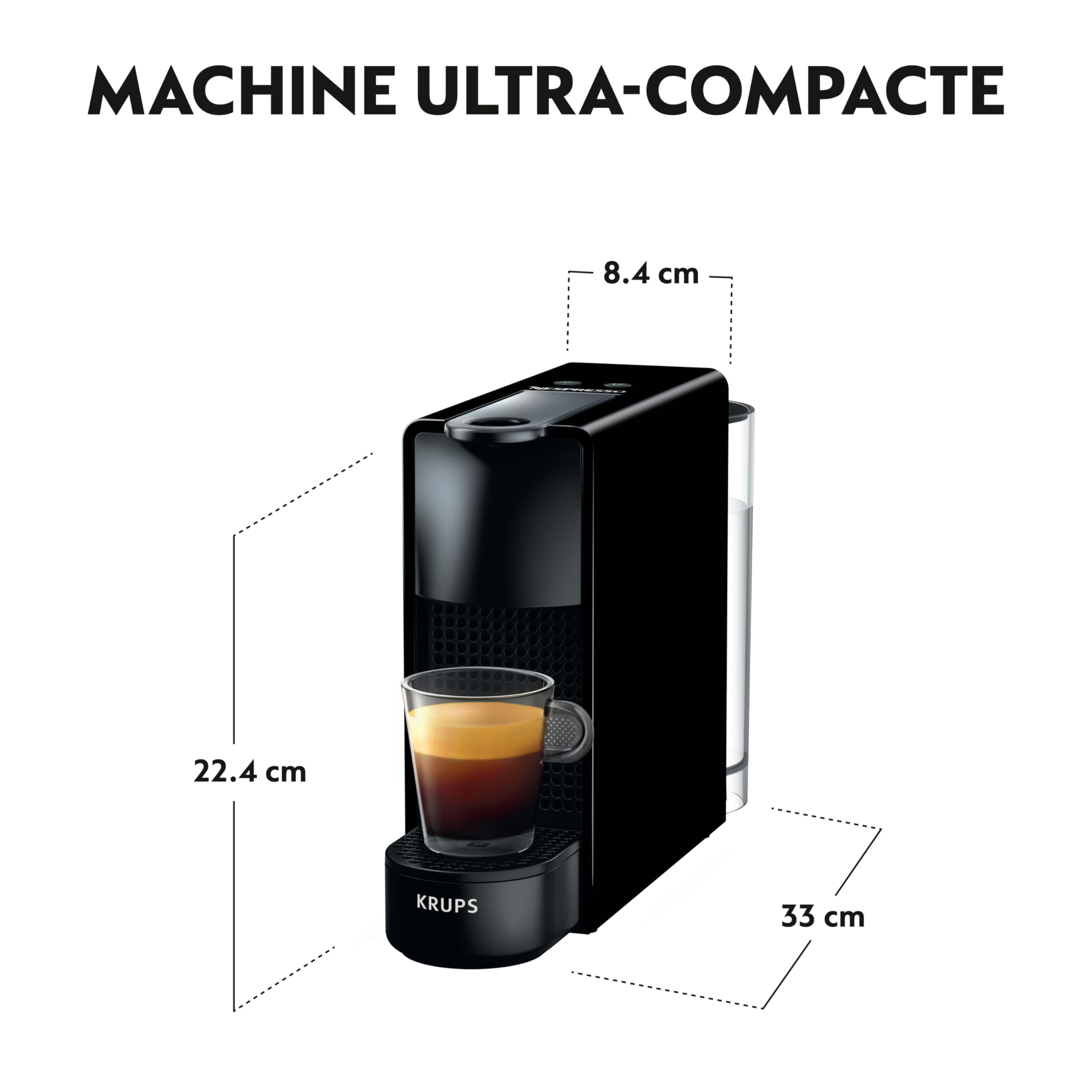 Machine à Café de Qualité Automatique Essenza Mini Noir Cafetière à Capsules YY2910FD