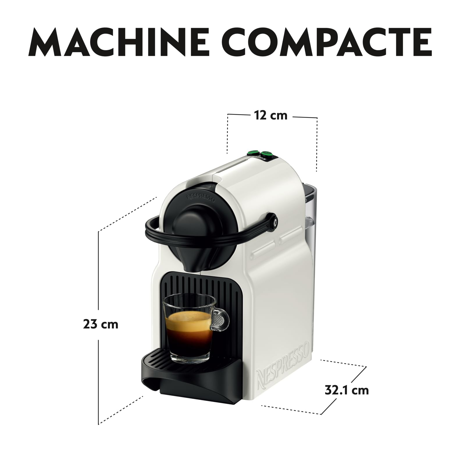 Machine à Café de Qualité Automatique Inissia Blanche Cafetière Espresso YY1530FD